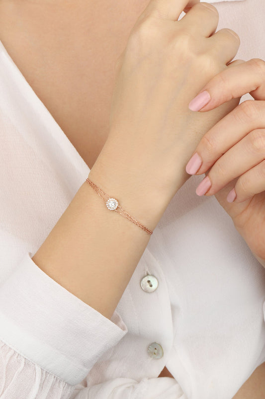 Double Chain Silver Bracelet