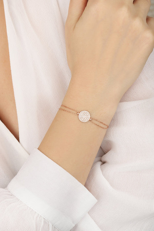 5 Rows Stone Series Silver Bracelet