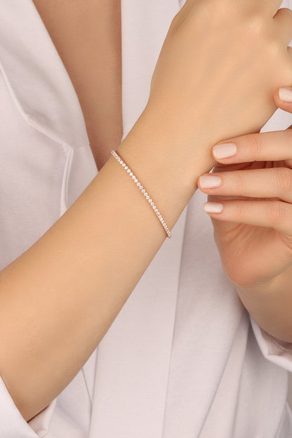 1,5 mm Stone Silver Tennis Bracelet Fashion High Quality