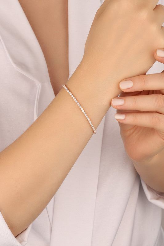 1,5 mm Stone Silver Tennis Bracelet Fashion High Quality