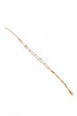 Double Row Enamel Evil Eye Beads Silver Chain Bracelet