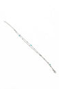 Double Row Enamel Evil Eye Beads Silver Chain Bracelet