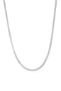Italian Flat Silver Chain Necklace, 14K Gold flat snake chain, Herringbone Necklace