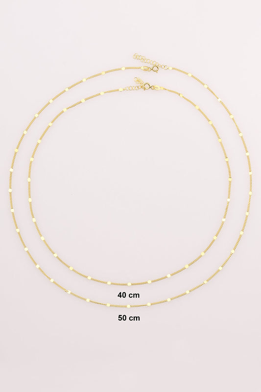 Without Stone, Chain Silver Choker Necklace