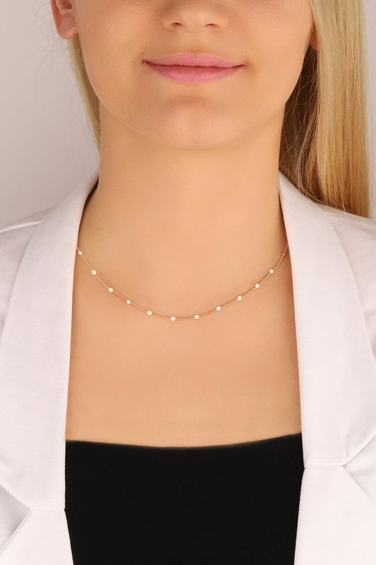 Without Stone, Chain Silver Choker Necklace