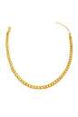 925 Sterling Silver Cuban Chain Model Choker Necklace without Stone