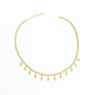 Drop Stone 2 mm Tennis Chain Necklace, Cubic Zirconia Tennis Choker Necklace