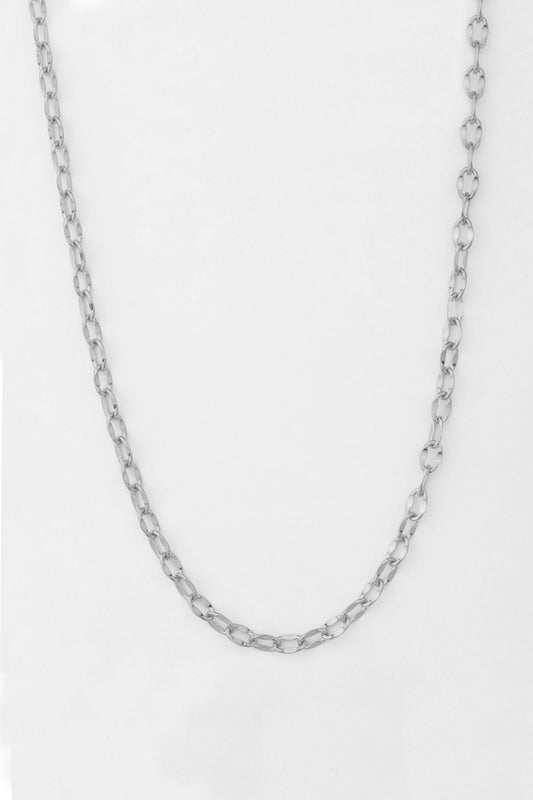Singapore Model Sequin Silver Chain Necklace