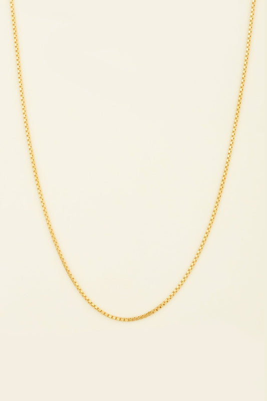 Square Italian Silver Necklace Chain
