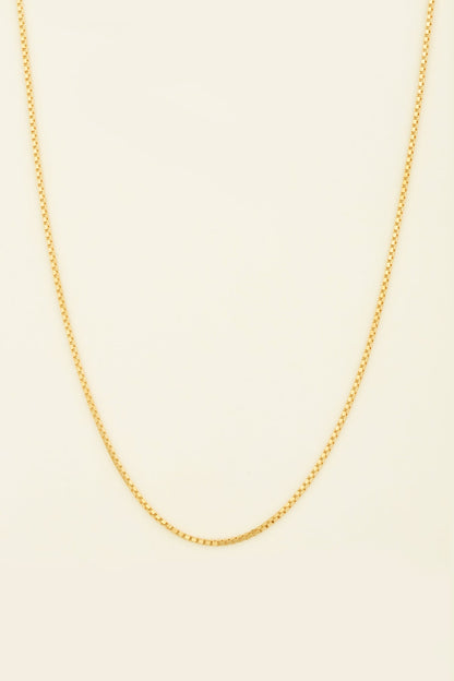 Square Italian Silver Necklace Chain