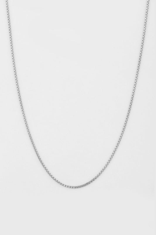 Square Italian Silver Necklace Chain