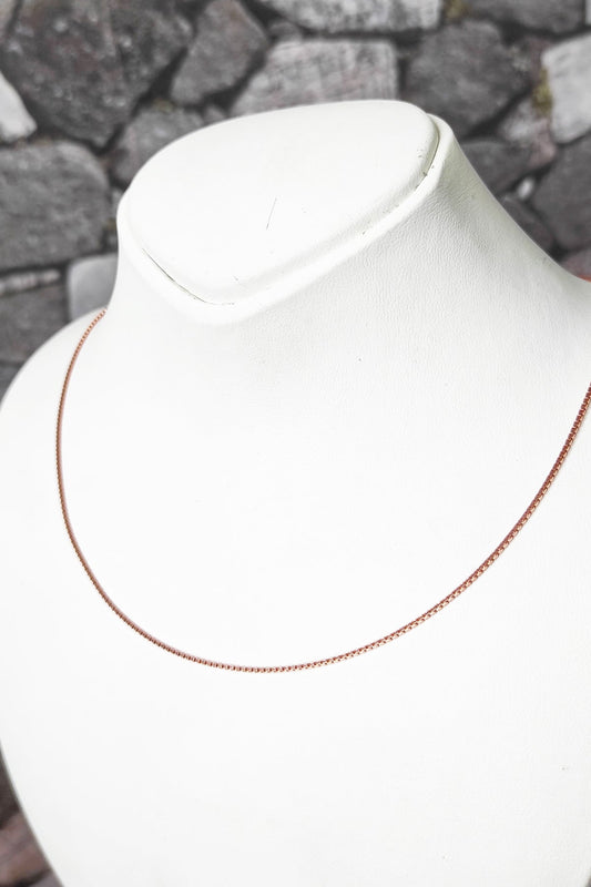 Square Italian Silver Necklace Chain