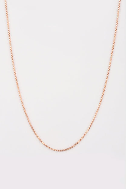 Square Italian Silver Necklace Chain