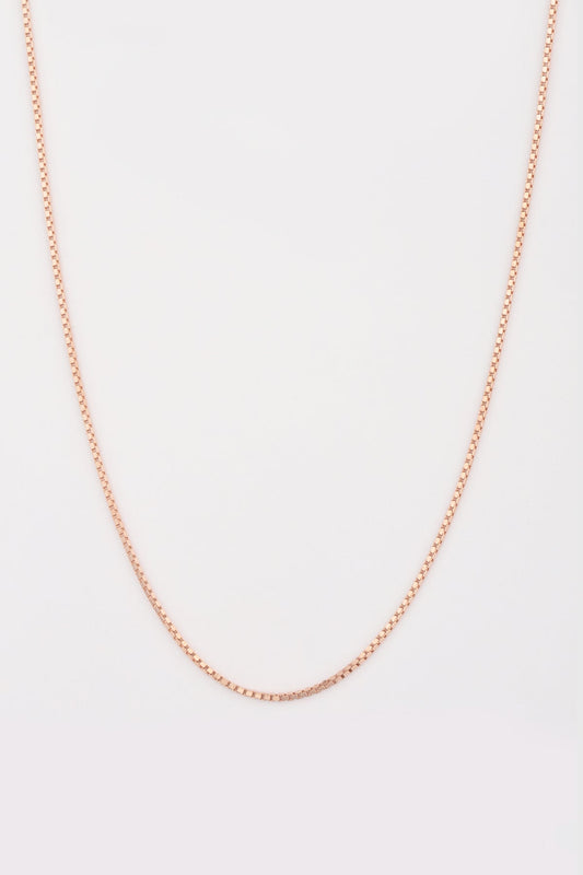 Square Italian Silver Necklace Chain