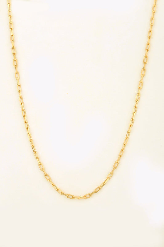 Snap Rectangle Silver Chain