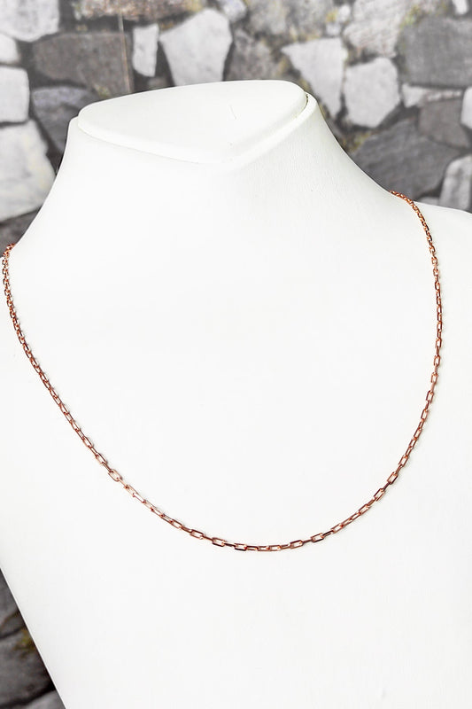Snap Rectangle Silver Chain