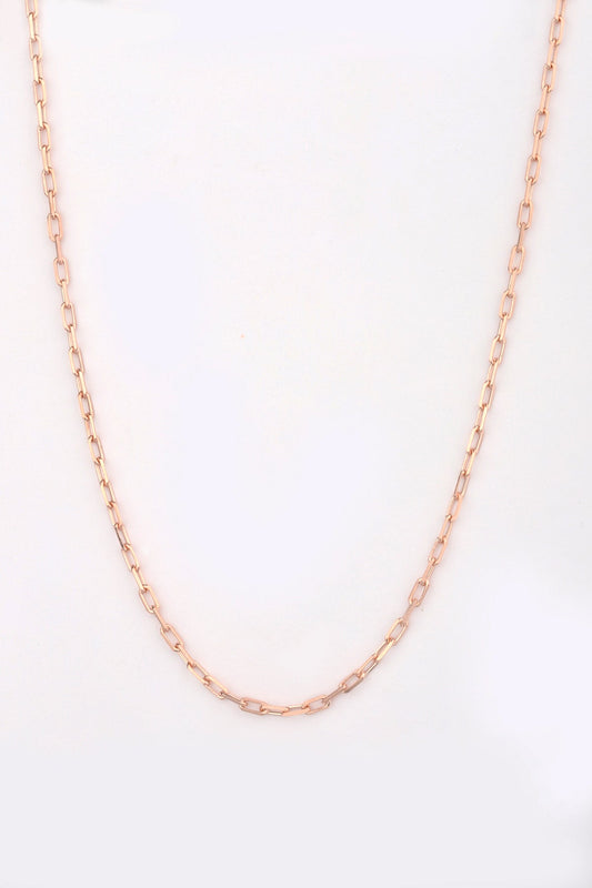 Snap Rectangle Silver Chain