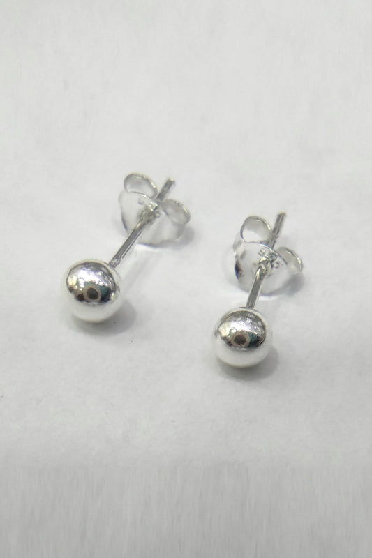 Silver Ball Earrings