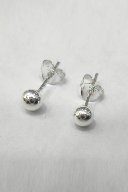 Silver Ball Earrings