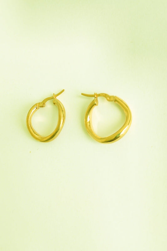 Wavy Silver Sharnel Earrings