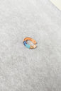 Half Colored Stone Silver Earcuff