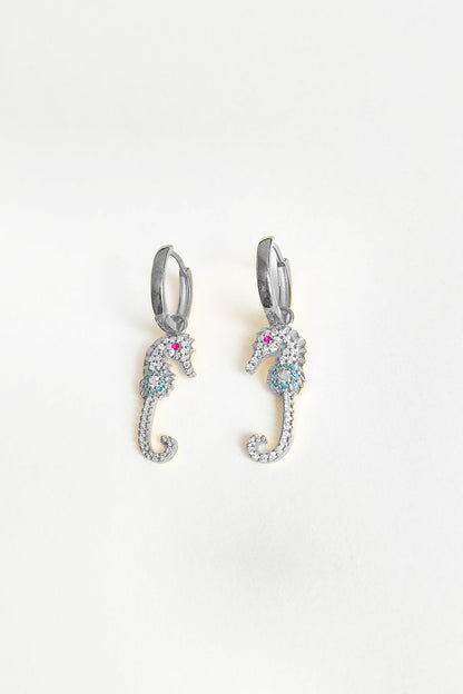 Seahorse Silver Earrings