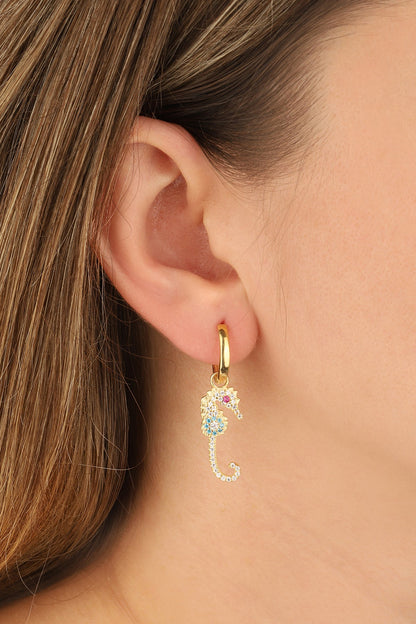 Seahorse Silver Earrings