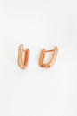 White Zircon Stone Studded Silver Earrings