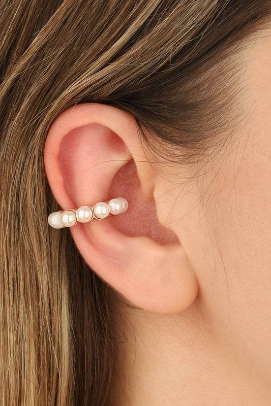 Pearl Silver Cartilage Earring