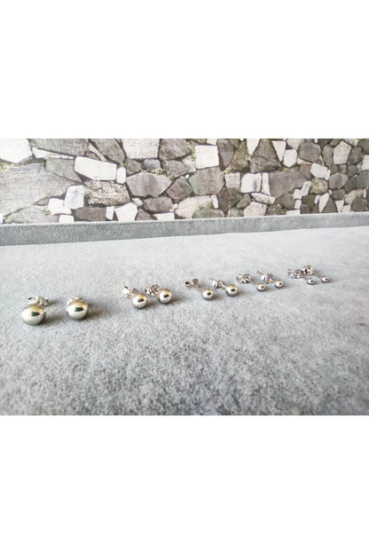 Silver Ball Earrings