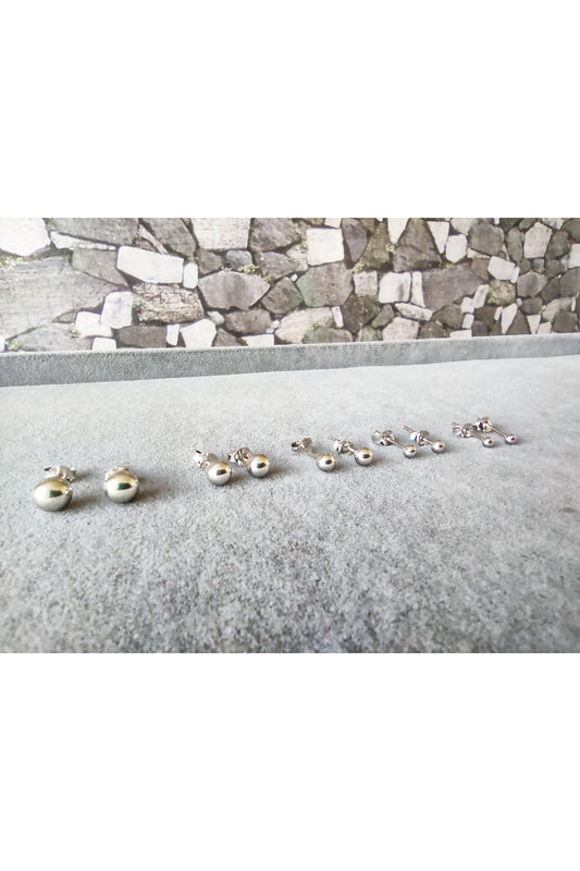 Silver Ball Earrings