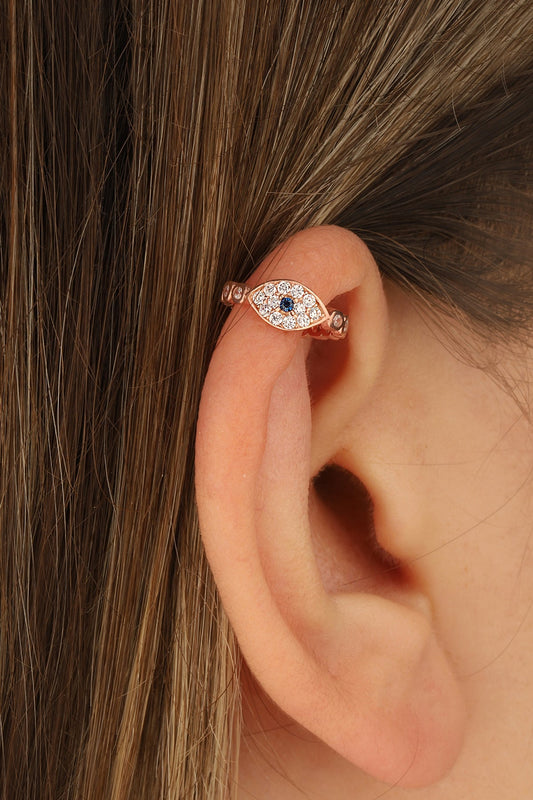 Eye Cartilage Silver Earrings