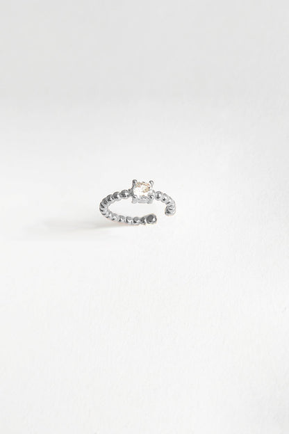 Solitaire Silver Cartilage Earrings