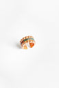 Colorful Stone Thick Silver Cartilage Earrings