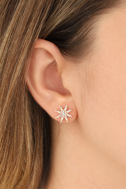 North Star Silver Earrings