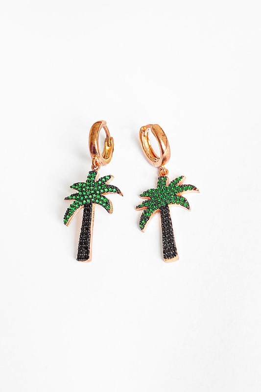 Silver Palm Tree Earrings