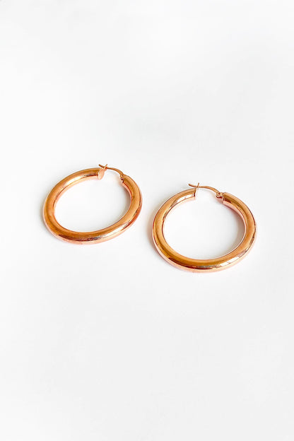 Big Sharnel Sterling Silver Earrings