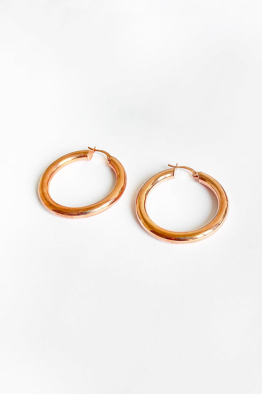 Big Sharnel Sterling Silver Earrings