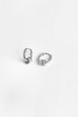 Gemstone Hoop Silver Hoop Earrings