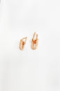White Stone Nested Silver Earrings