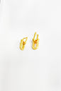 White Stone Nested Silver Earrings