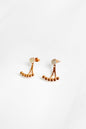 Silver White Stone Earrings