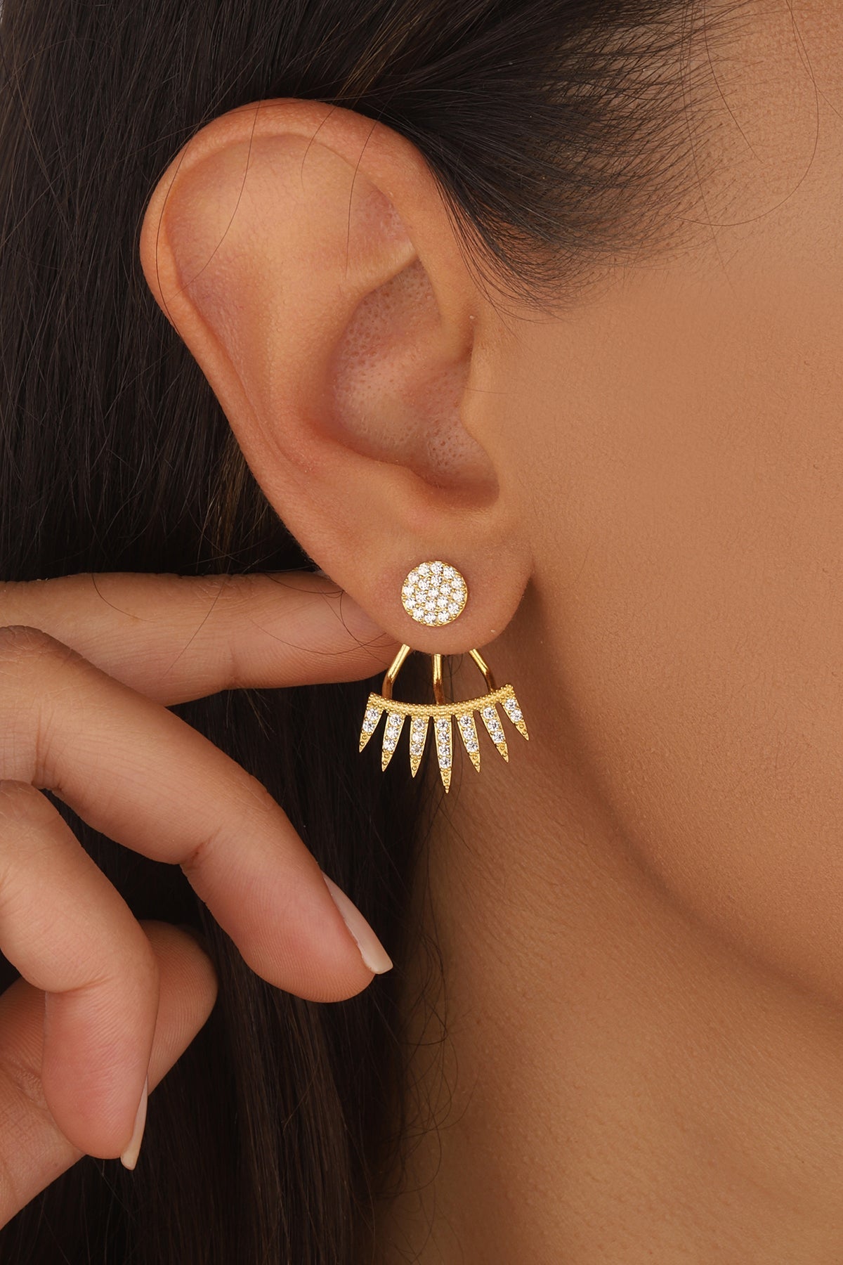 Whitestone Ear crawler, Crawler earrings, Ear climbers