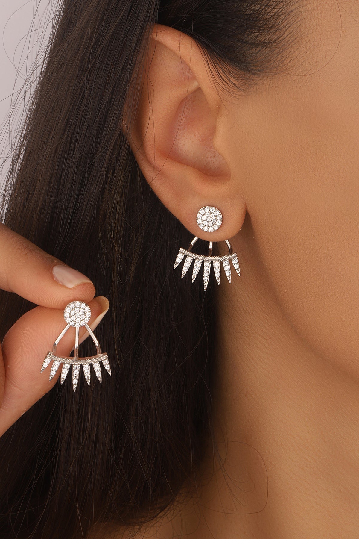 Whitestone Ear crawler, Crawler earrings, Ear climbers