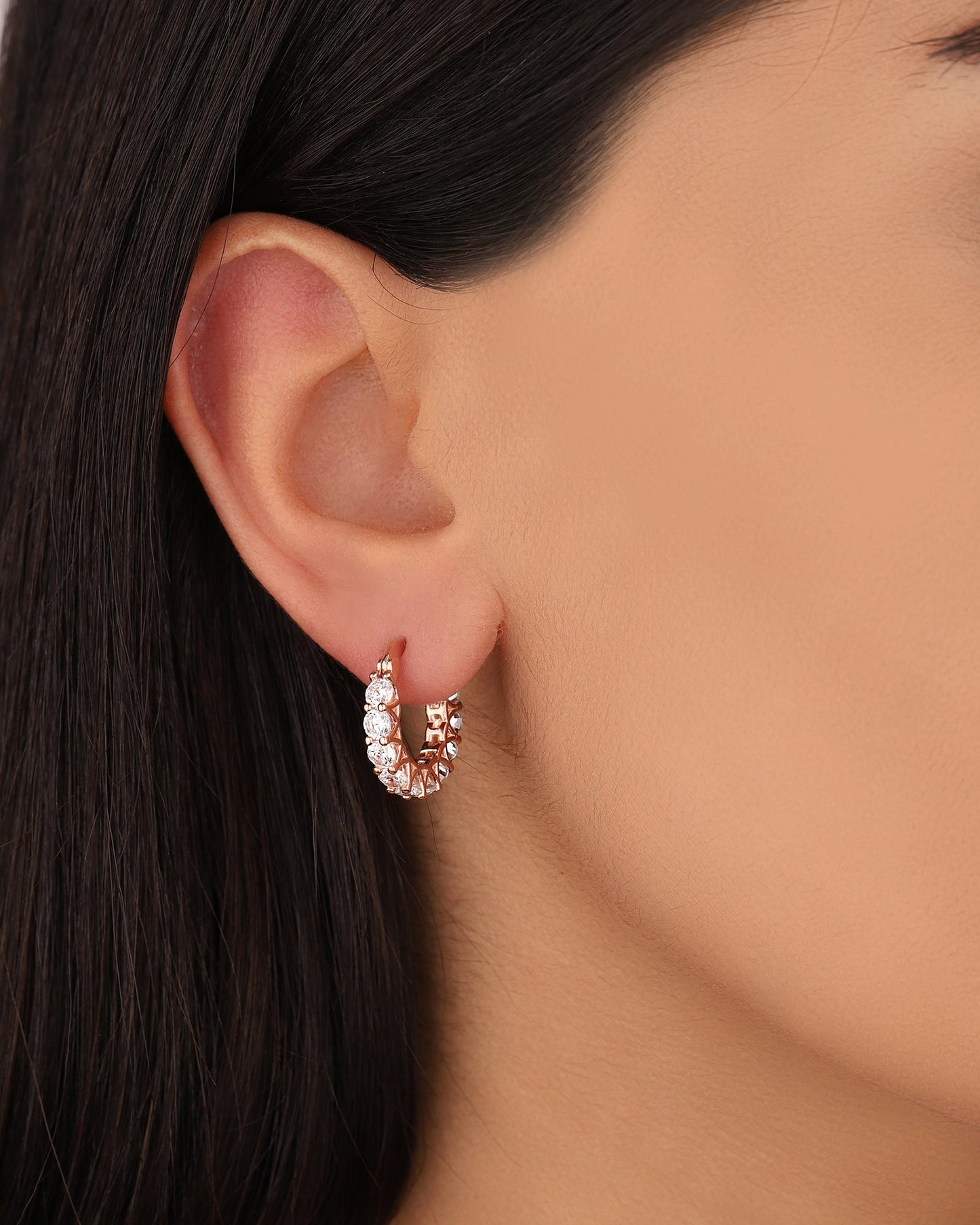 Huggie Hoop Earrings • gold conch hoop • cartilage hoop