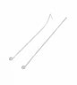 Dangling Chain Solitaire Silver Earrings