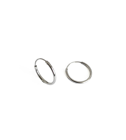 Wirework Round Silver Earrings