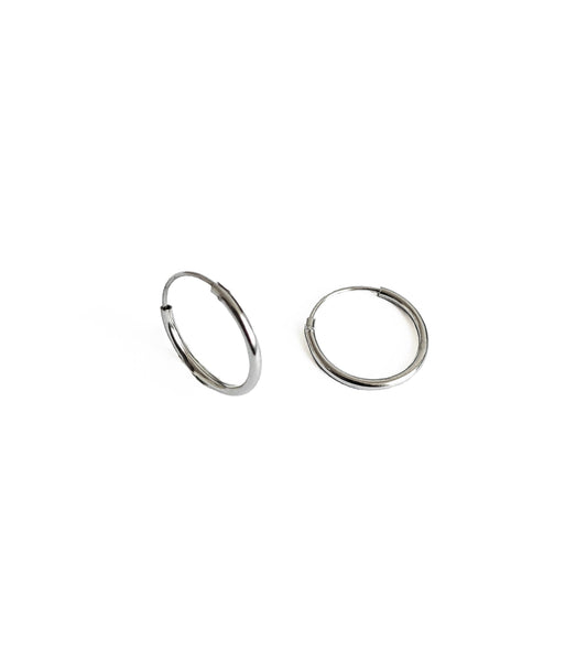 Wirework Round Silver Earrings