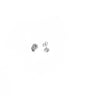White Zircon Single Stone Silver Earring