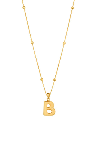 Silver letter necklace